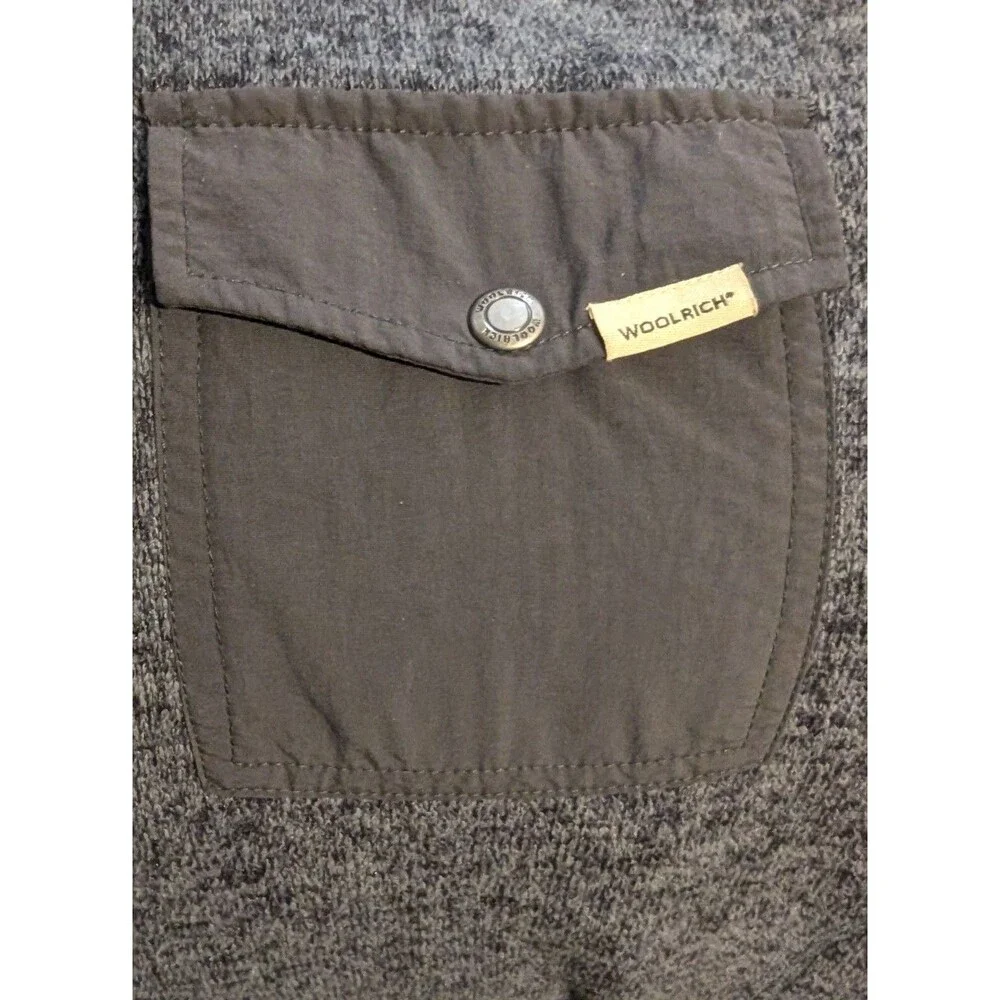 Woolrich Drifter Sweater Men's 1/4 Snap Fleece Pullover XL Gray Outdoor Gorp VTG